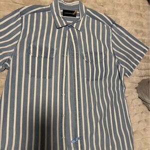 Calvin Klein Men’s Blue Striped Shirt